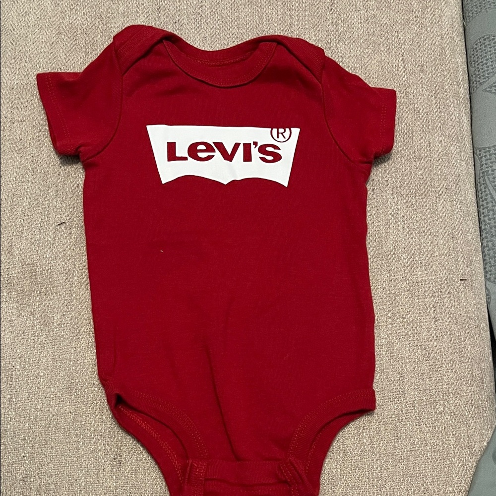 Levi's Bold Red Baby Bodysuit